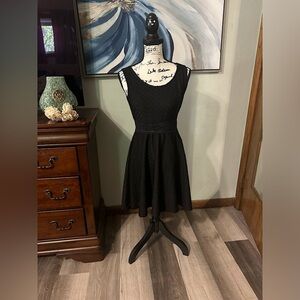 American Rag Textured Crochet-Knit-Trim Skater Dress